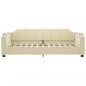 Preview: Tagesbett Ausziehbar mit Schubladen Creme 80x200 cm Stoff