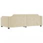 Preview: Tagesbett Ausziehbar mit Schubladen Creme 80x200 cm Stoff
