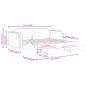 Preview: Tagesbett Ausziehbar mit Schubladen Schwarz 100x200 cm Stoff