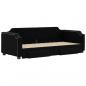 Preview: Tagesbett Ausziehbar mit Schubladen Schwarz 90x190 cm Stoff