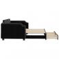Preview: Tagesbett Ausziehbar mit Schubladen Schwarz 90x190 cm Stoff