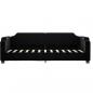 Preview: Tagesbett Ausziehbar mit Schubladen Schwarz 90x190 cm Stoff