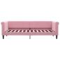 Preview: Tagesbett Ausziehbar mit Schubladen Rosa 80x200 cm Samt