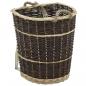 Preview: ARDEBO.de - Holzkorb mit Trageriemen 44,5×37×50 cm Natur Weide   