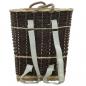 Preview: Holzkorb mit Trageriemen 44,5×37×50 cm Natur Weide   
