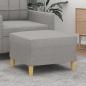 Preview: ARDEBO.de - Fußhocker Hellgrau 60x50x41 cm Stoff