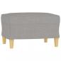 Preview: Fußhocker Hellgrau 60x50x41 cm Stoff