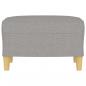 Preview: Fußhocker Hellgrau 60x50x41 cm Stoff