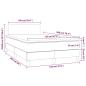 Preview: Boxspringbett mit Matratze Dunkelbraun 120x200 cm Stoff