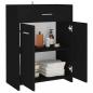 Preview: Badezimmerschrank Schwarz 60x33x80 cm Holzwerkstoff