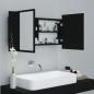 Preview: LED-Bad-Spiegelschrank Schwarz 90x12x45 cm Acryl