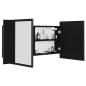 Preview: LED-Bad-Spiegelschrank Schwarz 90x12x45 cm Acryl