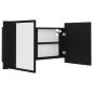 Preview: LED-Bad-Spiegelschrank Schwarz 90x12x45 cm Acryl