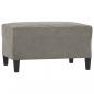 Preview: Fußhocker Hellgrau 70x55x41 cm Samt
