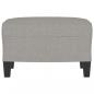 Preview: Fußhocker Hellgrau 60x50x41 cm Stoff