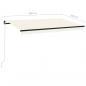 Preview: Markise Manuell Einziehbar mit LED 400x350 cm Creme