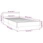 Preview: Bettgestell mit Kopfteil Rosa 90x200 cm Samt