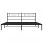 Preview: Bettgestell mit Kopfteil Metall Schwarz 183x213 cm