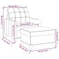 Preview: Sessel mit Hocker Taupe 60 cm Stoff