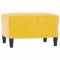 Preview: ARDEBO.de - Fußhocker Gelb 60x50x41 cm Samt