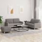 Preview: ARDEBO.de - 3-tlg. Sofagarnitur mit Kissen Taupe Stoff