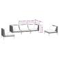 Preview: 5-tlg. Garten-Lounge-Set mit Kissen Poly Rattan Dunkelgrau
