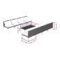 Preview: 9-tlg. Garten-Lounge-Set mit Kissen Poly Rattan Dunkelgrau