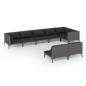 Preview: 8-tlg. Garten-Lounge-Set mit Kissen Poly Rattan Dunkelgrau