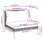 Preview: 8-tlg. Garten-Lounge-Set mit Kissen Poly Rattan Dunkelgrau