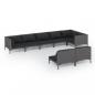 Preview: 8-tlg. Garten-Lounge-Set mit Kissen Poly Rattan Dunkelgrau