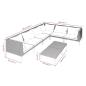 Preview: 7-tlg. Garten-Lounge-Set mit Kissen Poly Rattan Dunkelgrau