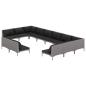 Preview: 12-tlg. Garten-Lounge-Set mit Kissen Poly Rattan Dunkelgrau