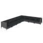Preview: 8-tlg. Garten-Lounge-Set mit Kissen Poly Rattan Dunkelgrau
