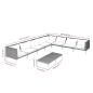 Preview: 9-tlg. Garten-Lounge-Set mit Kissen Poly Rattan Dunkelgrau