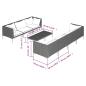 Preview: 8-tlg. Garten-Lounge-Set mit Kissen Poly Rattan Dunkelgrau