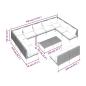 Preview: 12-tlg. Garten-Lounge-Set mit Kissen Poly Rattan Dunkelgrau