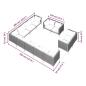 Preview: 12-tlg. Garten-Lounge-Set mit Kissen Poly Rattan Dunkelgrau