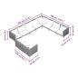 Preview: 10-tlg. Garten-Lounge-Set mit Kissen Poly Rattan Dunkelgrau