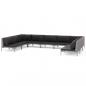 Preview: 9-tlg. Garten-Lounge-Set mit Kissen Poly Rattan Dunkelgrau