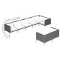 Preview: 8-tlg. Garten-Lounge-Set mit Kissen Poly Rattan Dunkelgrau