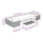 Preview: 8-tlg. Garten-Lounge-Set mit Kissen Poly Rattan Dunkelgrau