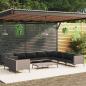 Preview: ARDEBO.de - 11-tlg. Garten-Lounge-Set mit Kissen Poly Rattan Dunkelgrau