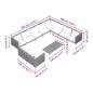 Preview: 11-tlg. Garten-Lounge-Set mit Kissen Poly Rattan Dunkelgrau