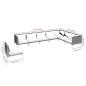 Preview: 8-tlg. Garten-Lounge-Set mit Kissen Poly Rattan Dunkelgrau
