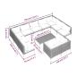 Preview: 12-tlg. Garten-Lounge-Set mit Kissen Poly Rattan Dunkelgrau
