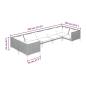 Preview: 7-tlg. Garten-Lounge-Set mit Kissen Poly Rattan Dunkelgrau