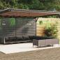 Preview: ARDEBO.de - 11-tlg. Garten-Lounge-Set mit Kissen Poly Rattan Dunkelgrau