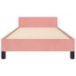 Preview: Bettgestell mit Kopfteil Rosa 80x200 cm Samt