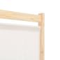 Preview: 6-teiliger Raumteiler Cremeweiß 240 x 170 x 4 cm Stoff  