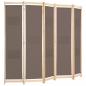 Preview: 5-teiliger Raumteiler Braun 200 x 170 x 4 cm Stoff